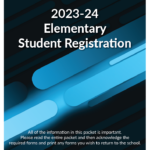 Cover of the elementary student registration book.